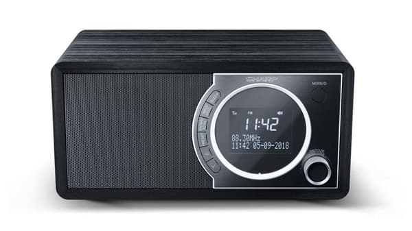 Sharp DR-450(BK) radio Kello Musta