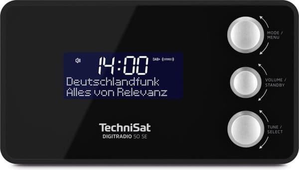 TechniSat DIGITRADIO 50 SE - DAB+ / FM kelloradio - musta