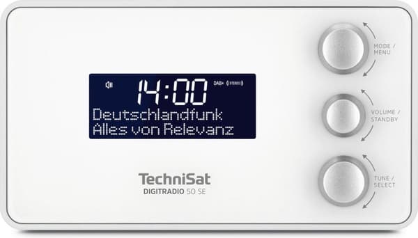 TechniSat DIGITRADIO 50 SE - DAB+ / FM clockradio - hvid