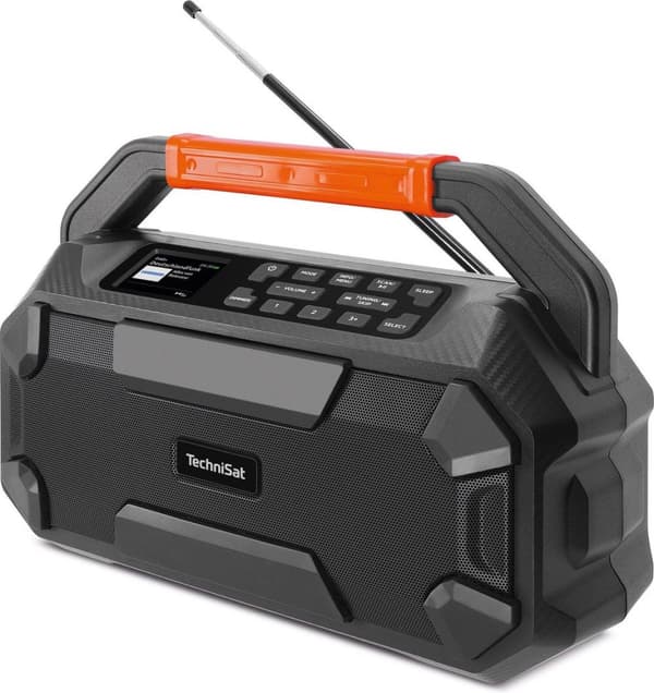TechniSat DIGITRADIO 231 - DAB+ / FM-ulkoradio ladattavalla akulla ja bluetoothilla - musta