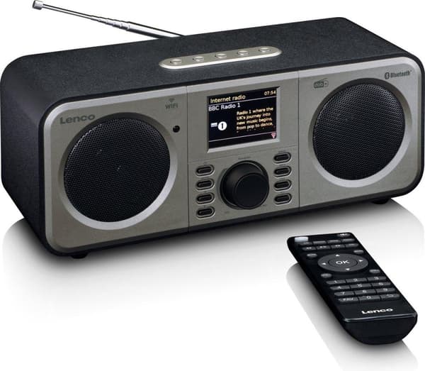 Lenco DIR-141BK - Internet-radio DAB+:lla ja Spotify Connectilla, musta