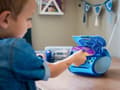 Miniatyrbillede 6 af 11: Lenco SCD-24 Kids - Radio CD-afspiller med AUX-udgang og klistermærkesæt - Blå
