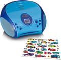 Miniatyrbillede 1 af 11: Lenco SCD-24 Kids - Radio CD-afspiller med AUX-udgang og klistermærkesæt - Blå