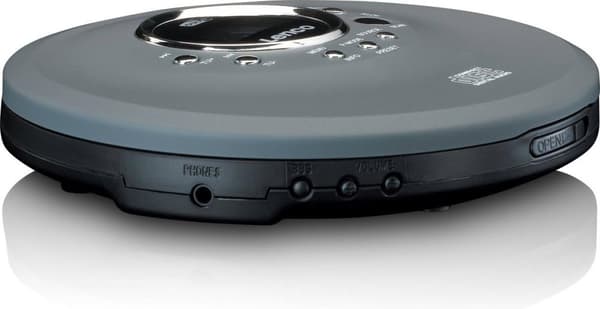 Lenco CD-400GY Discman - Kannettava CD-MP3-soitin DAB+:lla ja FM-radiolla - Iskunkestävä ja ladattava - Antrasiitti