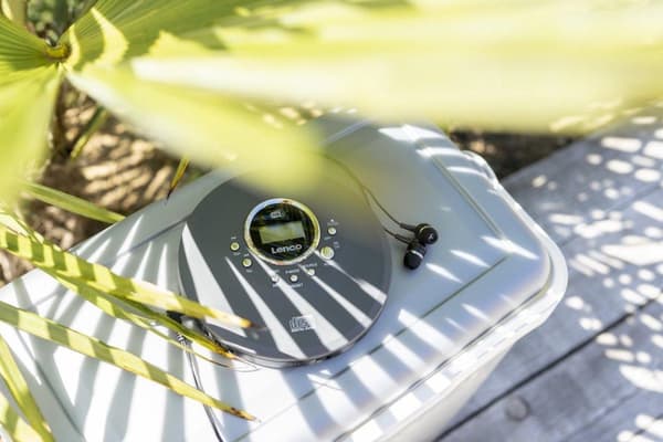 Lenco CD-400GY Discman - Kannettava CD-MP3-soitin DAB+:lla ja FM-radiolla - Iskunkestävä ja ladattava - Antrasiitti