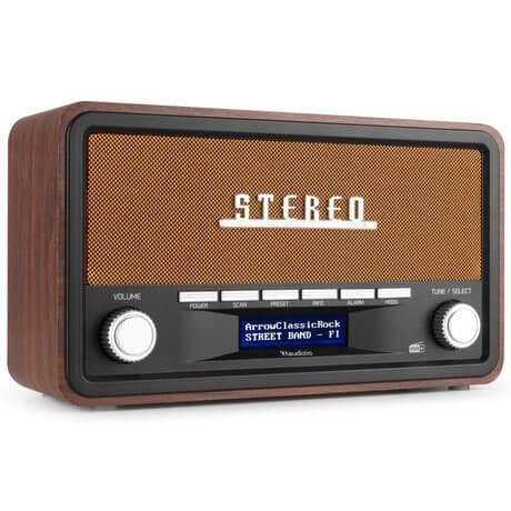 Radio DAB Audizio Foggia Bluetooth och alarm Audizio Foggia retro DAB+