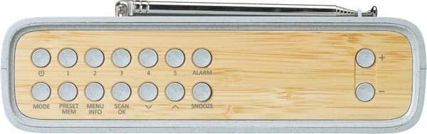 Lenco PDR-046 - Kannettava DAB-radio - 6 wattia - valkoinen, bambu (A004884)