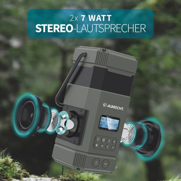 Albrecht DR 114 DAB+ udendørs campingradio (27912)