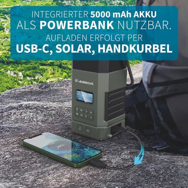 Albrecht DR 114 DAB+ udendørs campingradio (27912)