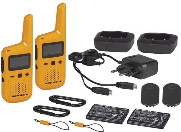 Motorola T72 walkie talkie 16 kanaler, gul