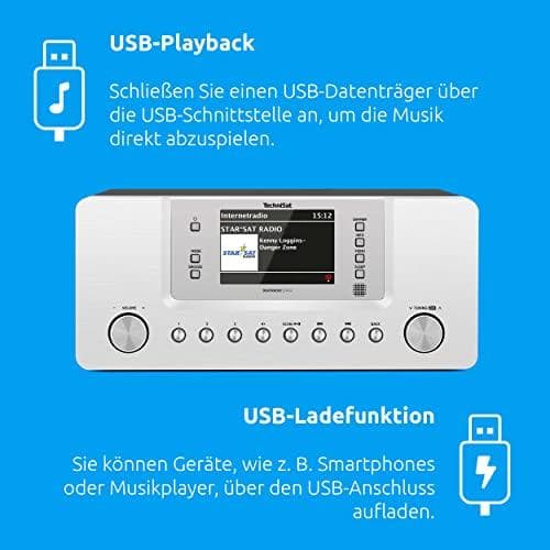 TechniSat DigitRadio 574 IR si DAB+/FM/internetradio med 10,20 cm (4") farvedisplay Blueto. (0001/2951)