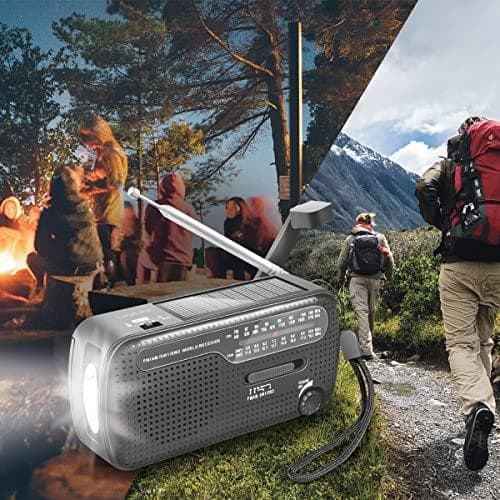 Logilink dynamo käsikampiradio aurinkopaneelilla ja taskulampulla (SP0061)