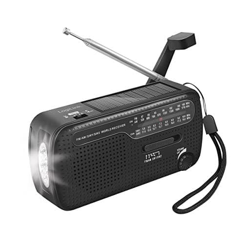 Logilink dynamo käsikampiradio aurinkopaneelilla ja taskulampulla (SP0061)