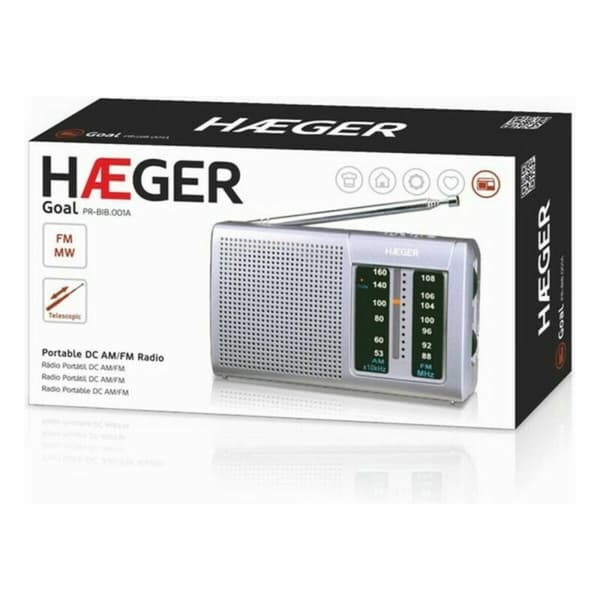 AM/FM-radio Haeger PR-BIB.001A Grå