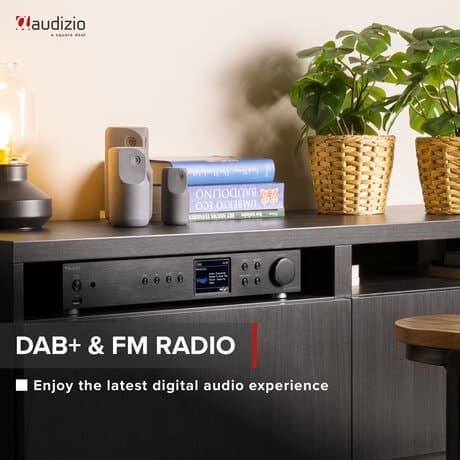 Audizio Adria DAB-tuner - DAB-radio och internetradio med Bluetooth och Spotify Connect - Svart