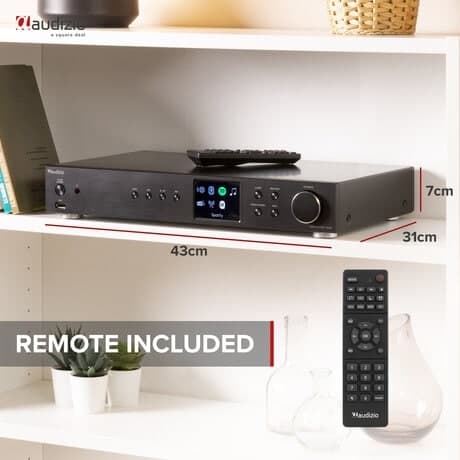 Audizio Adria DAB-tuner - DAB-radio och internetradio med Bluetooth och Spotify Connect - Svart