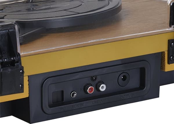 Denver Record Player Dual Bluetooth - Inbyggda högtalare - USB - Retro - Trä - VPL230LW