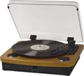 Miniatyrbild 1 av 7: Denver Record Player Dual Bluetooth - Inbyggda högtalare - USB - Retro - Trä - VPL230LW