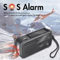 Miniatyrbillede 7 af 8: Krankradio med lommelygte og solcelle Sort