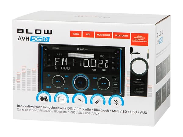 Blås AVH-9620 2DIN bilradio