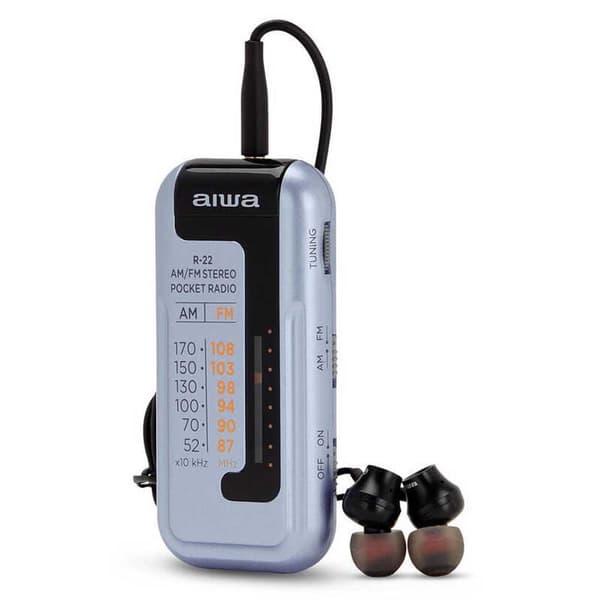 Aiwa Bærbar Radio Am/fm Mini R-22sl Transparent