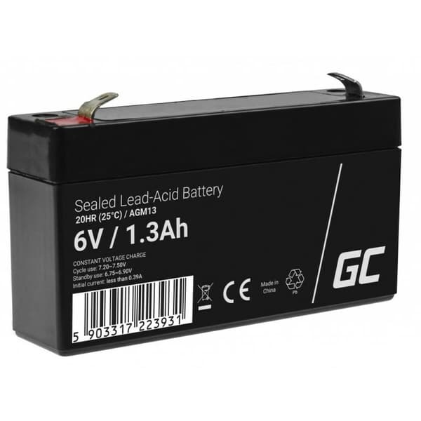 Batteri til System til Uafbrydelig Strømforsyning Green Cell AGM13 1,3 Ah 6 V