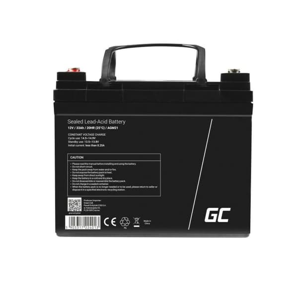 Batteri til System til Uafbrydelig Strømforsyning Green Cell AGM21 33 Ah 12 V