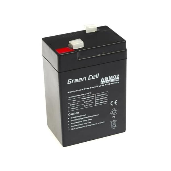 Batteri til System til Uafbrydelig Strømforsyning Green Cell AGM02 4,5 AH 6 V