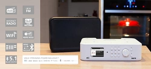 Imperial DABMAN i460 multifunktionel radio (DAB+/FM- og internetradio, streaming, under- og vægmontering, Bluetooth, USB 2.0 optagelse og afspilning,