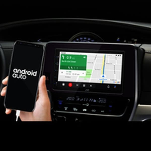 JVC KW-M560BT Autosoitin CD-soittimella – Musta, Bluetooth, Kosketusnäyttö, Spotify, USB, AUX, FM/AM, 6.8 tuumaa, Android Auto, Apple CarPlay.