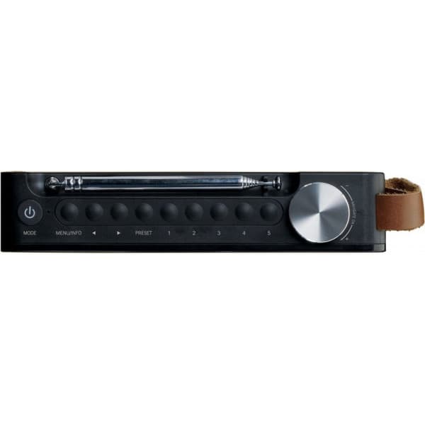 Lenco PDR-040 -kannettava FM-radio, ruskea/musta
