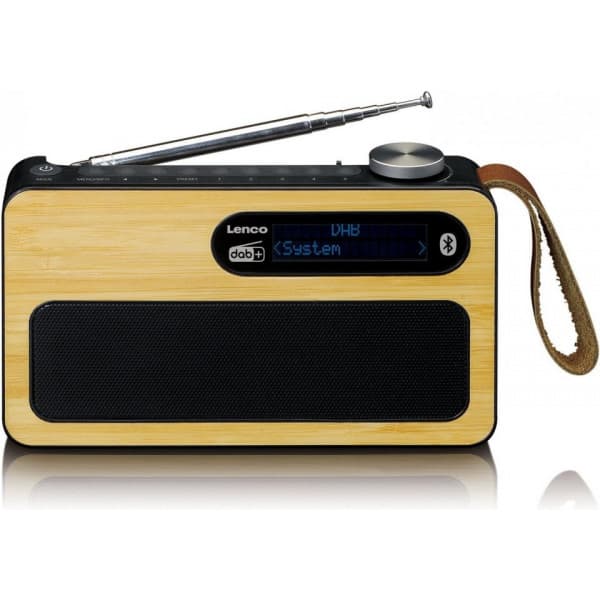 Lenco PDR-040 -kannettava FM-radio, ruskea/musta