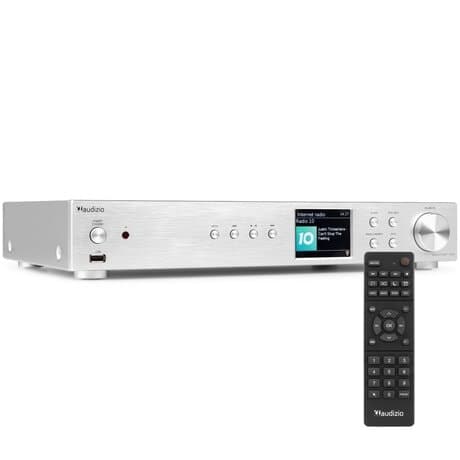 Audizio Adria DAB-tuner - DAB-radio och internetradio med Bluetooth och Spotify Connect - Silver