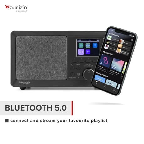 Audizio Padova retro DAB-radio med Bluetooth och USB mp3-spelare