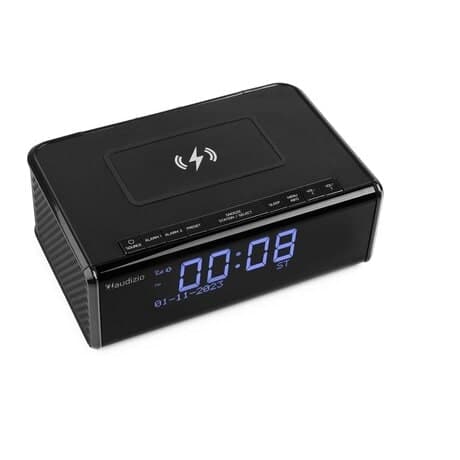 Audizio Cuneo klockradio DAB+ - Bluetooth väckarklocka med trådlös laddare - Qi laddare