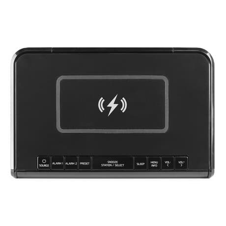 Audizio Cuneo klockradio DAB+ - Bluetooth väckarklocka med trådlös laddare - Qi laddare