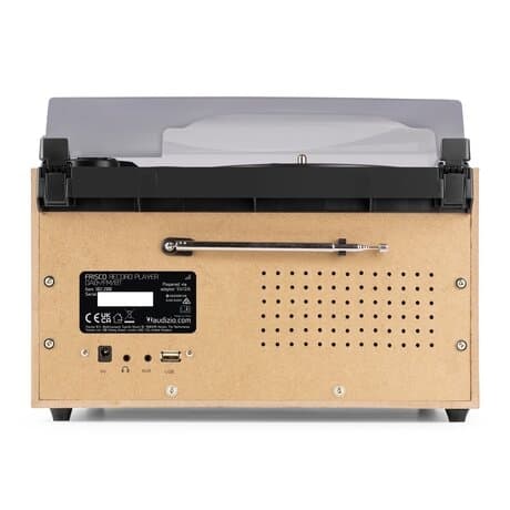 Audizio Frisco - Retro skivspelare med inbyggd DAB+ radio - USB - brun