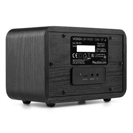 Audizio Vicenza - DAB+ och WIFI Radio med Bluetooth - På batteri - Svart