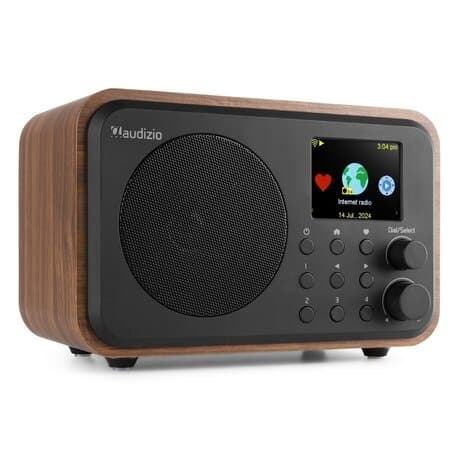 Audizio Vicenza - DAB+ och WIFI Radio med Bluetooth - På batteri - Trä