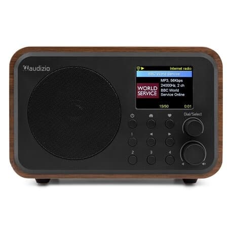 Audizio Vicenza - DAB+ och WIFI Radio med Bluetooth - På batteri - Trä