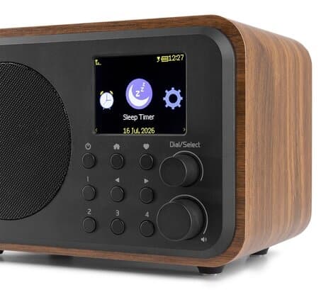 Audizio Vicenza - DAB+ och WIFI Radio med Bluetooth - På batteri - Trä