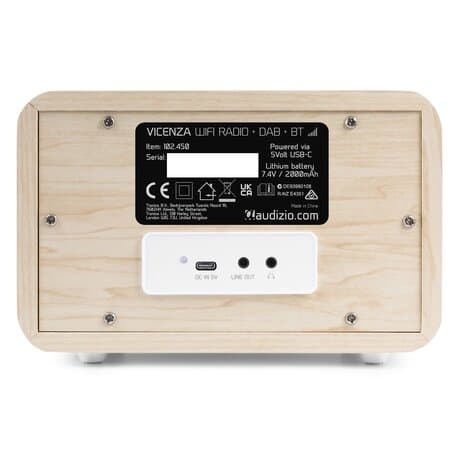 Audizio Vicenza - DAB+ och WIFI Radio med Bluetooth - På batteri - Vit