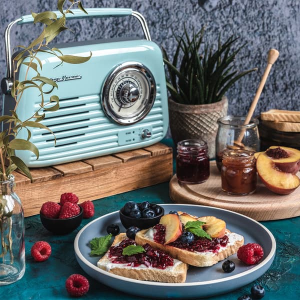 Vintage Cuisine Bluetooth Radio med metalhåndtag