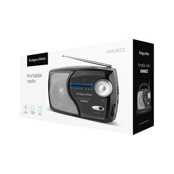 Kruger & Matz bærbar analog radio, model KM0822