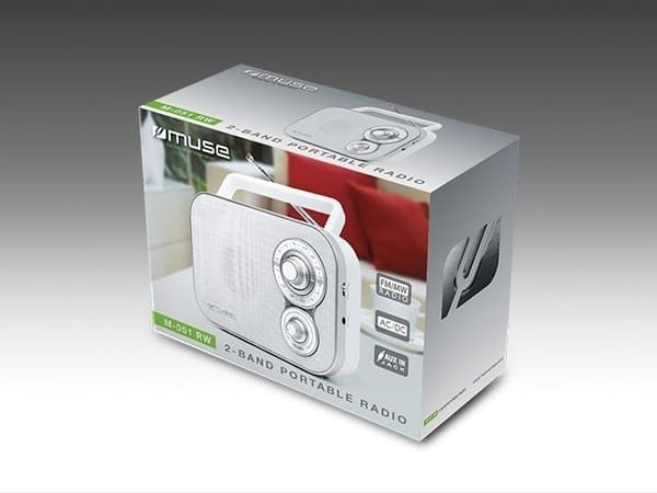 Muse | M-051RW | AUX i | Hvid | Bærbar radio