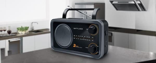 Muse | M-06DS | AUX i | Grå | 2-bånds bærbar radio