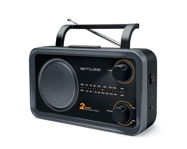 Muse | M-06DS | AUX sisään | Harmaa | 2-kaistainen kannettava radio