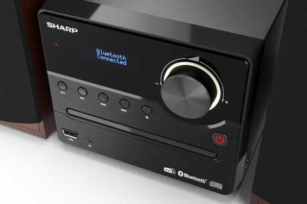 Skarp | Hi-Fi mikrosystem | XL-B517D(BR) | USB-port | AUX i | Bluetooth | CD-afspiller | Brun | FM-radio | Trådløs forbindelse
