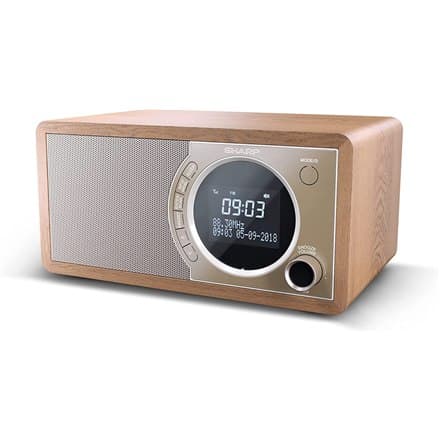 Sharp DR-450(BR) Digital Radio, FM/DAB/DAB+, Bluetooth 4.2, Alarmfunktion, Brown Sharp | Brun | DR-450(BR) | Digital radio | B