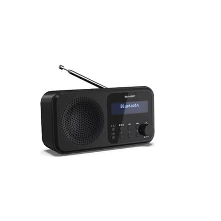 Sharp DR-P420(BK) Tokyo bærbar digitalradio, FM/DAB/DAB+, Bluetooth 5.0, USB eller batteridrevet, Midnight Black Sharp | Midni
